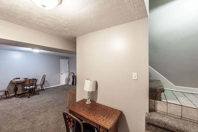 120 Brookhaven Dr, Gallatin, TN 37066 - stairs with a textured ceiling, baseboards, and carpet