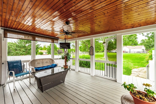 120 Brookhaven Dr, Gallatin, TN 37066 - sunroom / solarium featuring ceiling fan