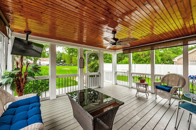 120 Brookhaven Dr, Gallatin, TN 37066 - sunroom featuring a ceiling fan