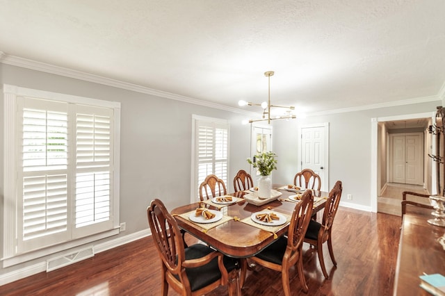 120 Brookhaven Dr, Gallatin, TN 37066 - dining space with a chandelier, wood finished floors, baseboards, and ornamental molding