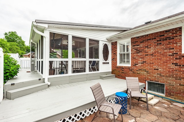 120 Brookhaven Dr, Gallatin, TN 37066 - wooden terrace featuring a sunroom