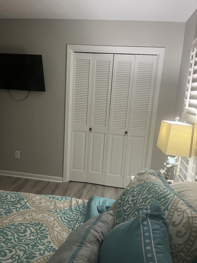 120 Brookhaven Dr, Gallatin, TN 37066 - bedroom featuring wood finished floors, a closet, and baseboards