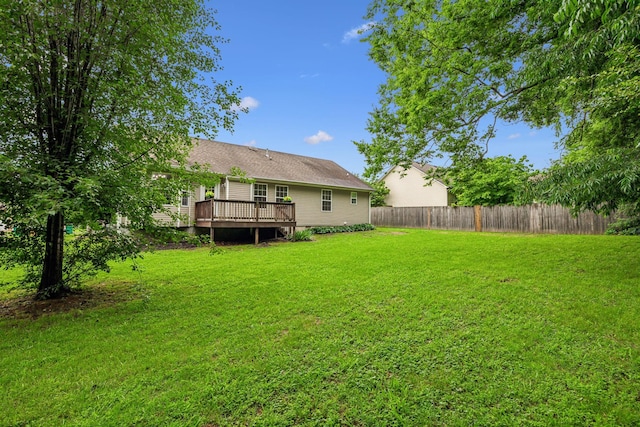 2956 Augusta Trace Dr, Spring Hill, TN 37174 - view of yard with a wooden deck