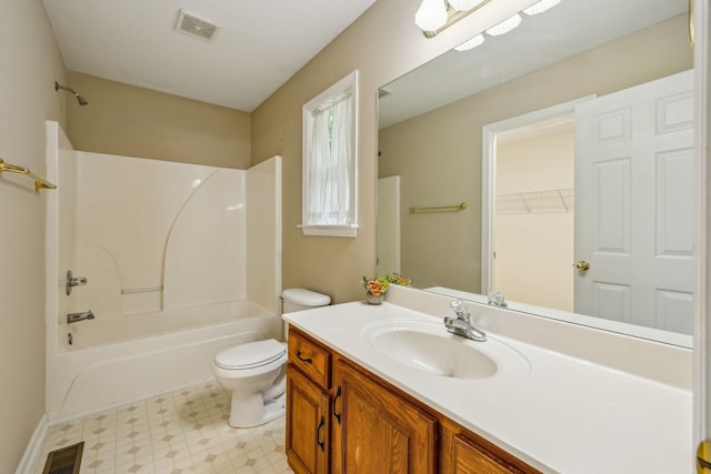 2956 Augusta Trace Dr, Spring Hill, TN 37174 - bathroom with tile patterned floors, vanity, toilet, and  shower combination