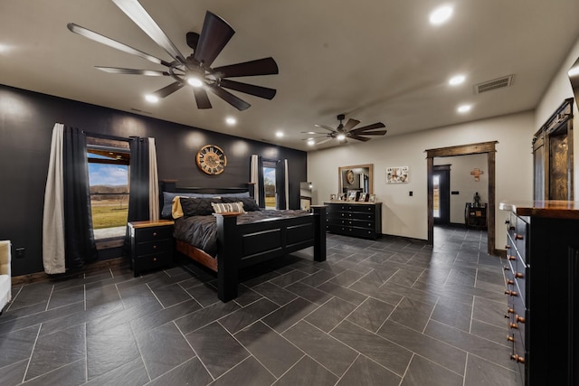 464 Old, Petersburg Park, Petersburg, TN 37144 - bedroom featuring baseboards, recessed lighting, and a ceiling fan