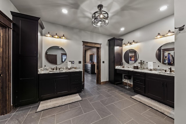 464 Old, Petersburg Park, Petersburg, TN 37144 - bathroom with two vanities and recessed lighting