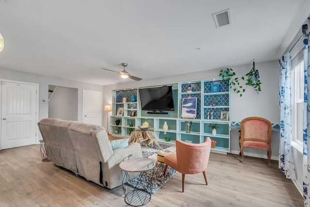 427 Tristan Way, Spring Hill, TN 37174 - living room featuring wood finished floors and ceiling fan
