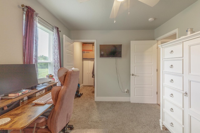 658 Old Chattanooga Pike SW, Cleveland, TN 37311 - carpeted home office with ceiling fan and baseboards