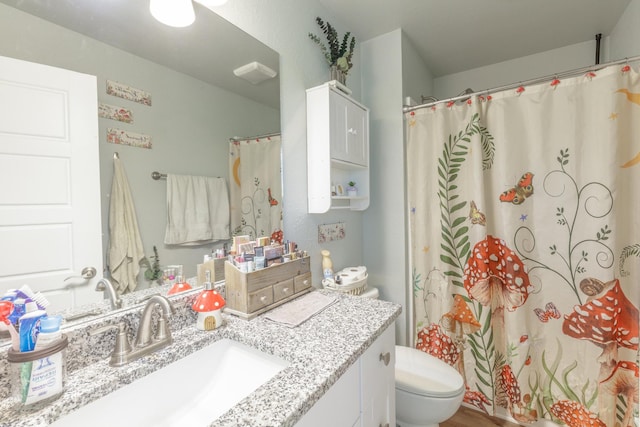 658 Old Chattanooga Pike SW, Cleveland, TN 37311 - full bath featuring toilet, vanity, and a shower with curtain