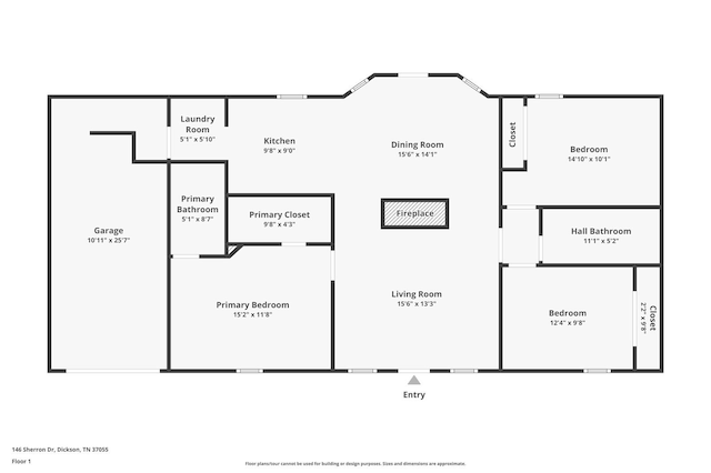 146 Sherron Dr, Dickson, TN 37055 - home floor plan