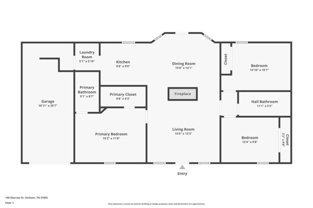 146 Sherron Dr, Dickson, TN 37055 - home floor plan