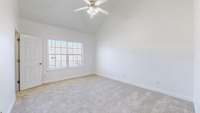 2271 Dewey Dr Unit G2, Spring Hill, TN 37174 - carpeted empty room with ceiling fan, baseboards, and lofted ceiling