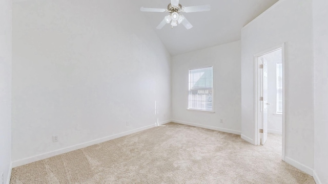 2271 Dewey Dr Unit G2, Spring Hill, TN 37174 - carpeted spare room with baseboards, vaulted ceiling, and a ceiling fan