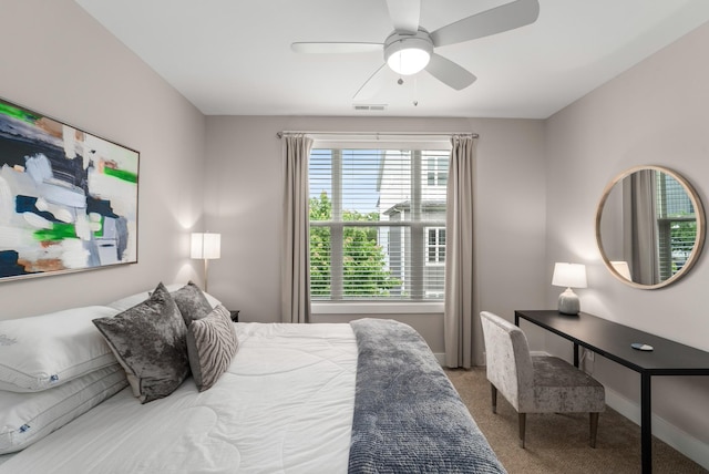507 Vernon Cir, Nashville, TN 37209 - bedroom with carpet floors, baseboards, and a ceiling fan