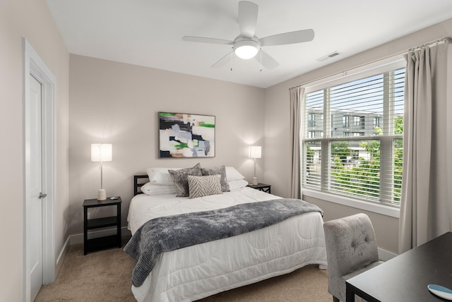 507 Vernon Cir, Nashville, TN 37209 - bedroom with carpet flooring, baseboards, and a ceiling fan