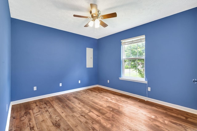 2312 Forrest Fields Dr, Chapel Hill, TN 37034 - unfurnished room featuring wood finished floors, a ceiling fan, baseboards, and electric panel