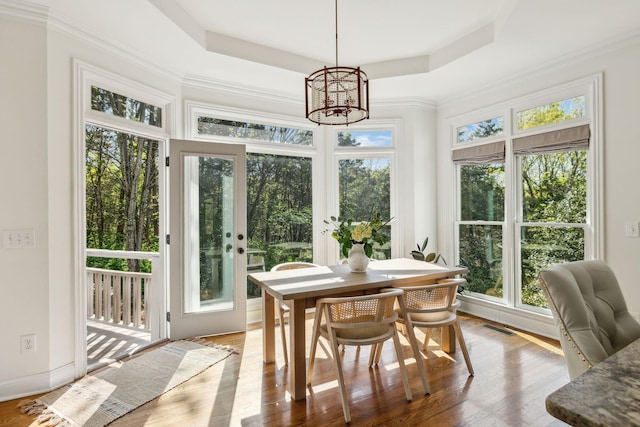 6321 Wescates, Brentwood, TN 37027 - sunroom featuring a chandelier and plenty of natural light