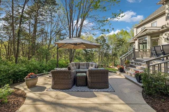 6321 Wescates, Brentwood, TN 37027 - view of patio featuring an outdoor hangout area and a deck