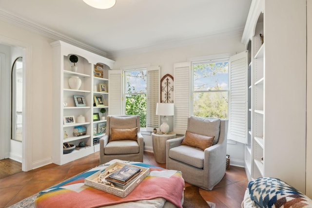 6321 Wescates, Brentwood, TN 37027 - living area with ornamental molding and tile patterned floors