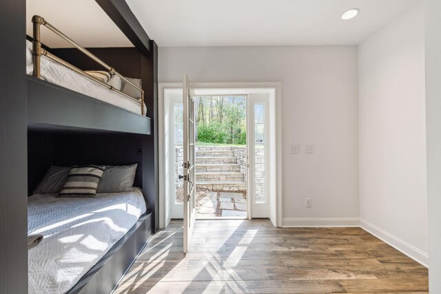 6321 Wescates, Brentwood, TN 37027 - bedroom with access to outside, wood finished floors, baseboards, and recessed lighting