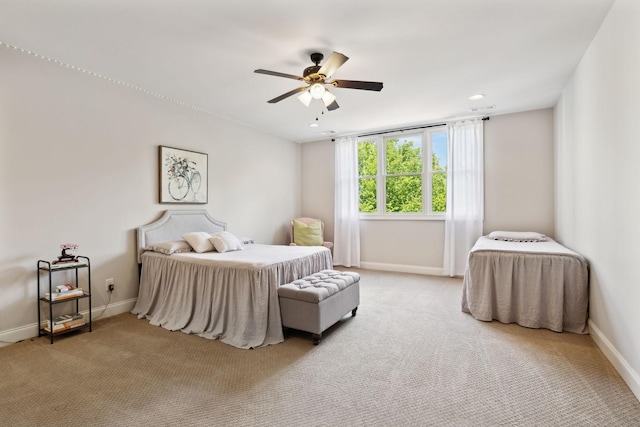 1234 Saddle Springs Dr, Thompsons Station, TN 37179 - carpeted bedroom with baseboards and ceiling fan