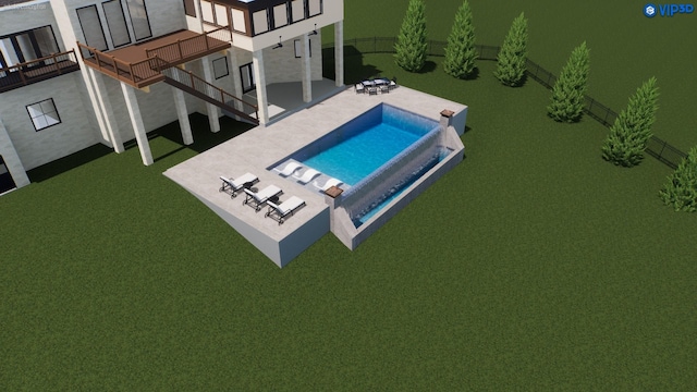 1234 Saddle Springs Dr, Thompsons Station, TN 37179 - view of pool with stairway and a patio area