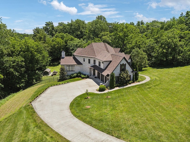 1234 Saddle Springs Dr, Thompsons Station, TN 37179 - view from above of property with a forest