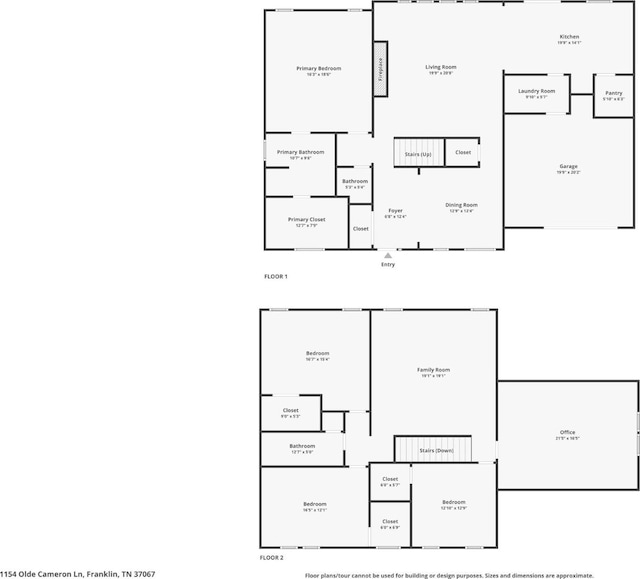 1154 Olde Cameron Ln, Franklin, TN 37067 - property floor plan