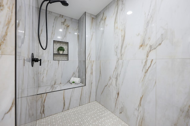 5935 S New Hope Rd, Hermitage, TN 37076 - bathroom featuring a marble finish shower