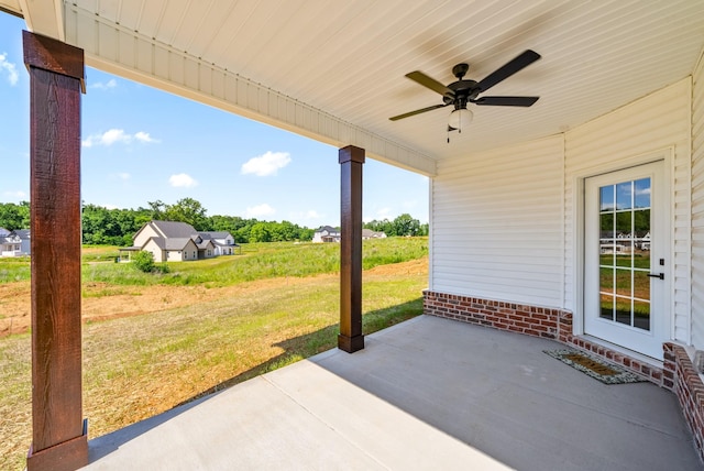 583 Pongracz Way, Clarksville, TN 37042 - view of patio / terrace with a ceiling fan