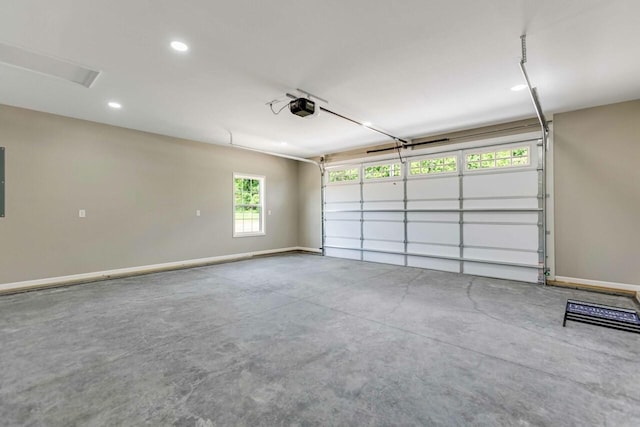 115 Carl Williams Rd, Crofton, KY 42217 - garage featuring recessed lighting, a garage door opener, and baseboards