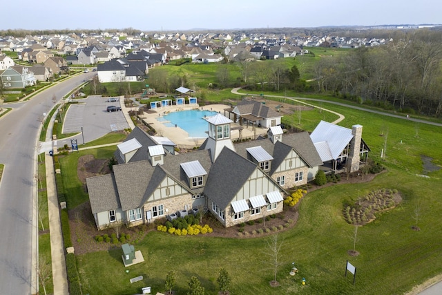 4010 Planters Trl, Mount Juliet, TN 37122 - aerial overview of property's location featuring a pool area and nearby suburban area