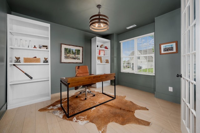 4010 Planters Trl, Mount Juliet, TN 37122 - office space with wood finished floors and a chandelier