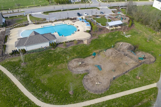 4010 Planters Trl, Mount Juliet, TN 37122 - aerial overview of property's location with a pool area