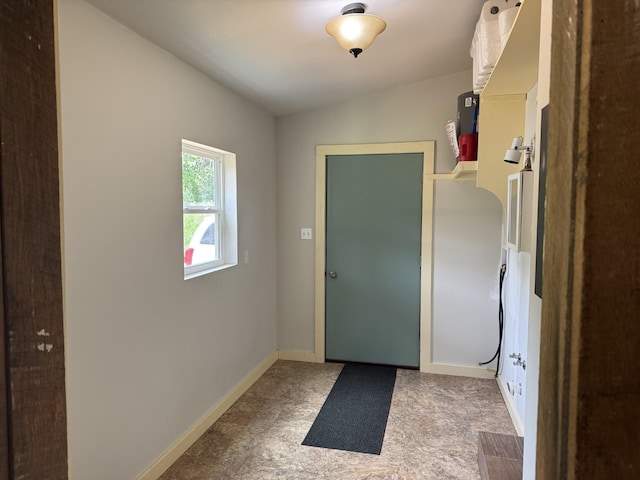 1829 Lobelville Hwy, Linden, TN 37096 - doorway to outside with vaulted ceiling and baseboards