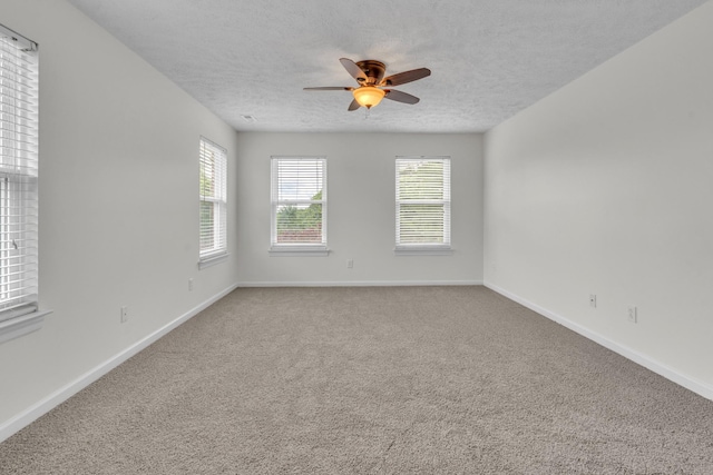 3471 Esquire Dr, Murfreesboro, TN 37130 - empty room with carpet floors, a ceiling fan, baseboards, and a textured ceiling