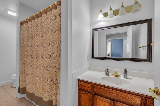 1151 Baker And Hearn Cir, Chickamauga, GA 30707 - full bath with vanity, tile patterned flooring, toilet, and curtained shower