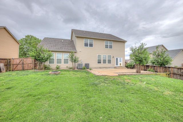 21 Cypress Hill Dr, Lebanon, TN 37087 - back of house featuring a patio area, a fire pit, cooling unit, and a shingled roof
