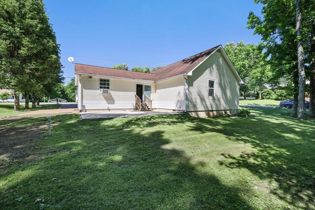 445 Belinda Pkwy, Mount Juliet, TN 37122 - rear view of house featuring entry steps, a yard, cooling unit, and a patio