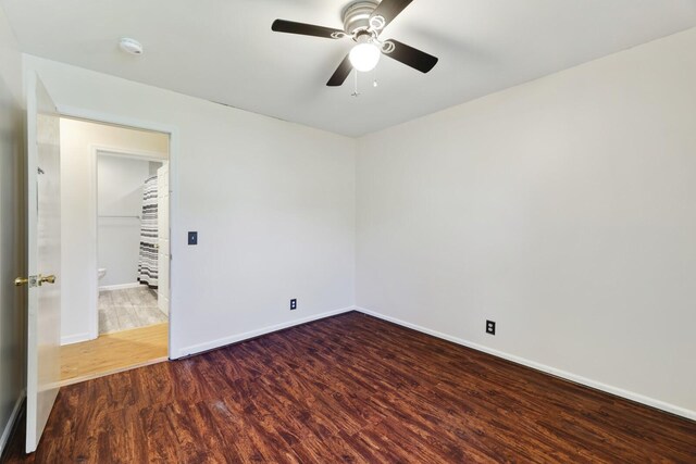 445 Belinda Pkwy, Mount Juliet, TN 37122 - empty room with wood finished floors, baseboards, a ceiling fan, and a smoke detector