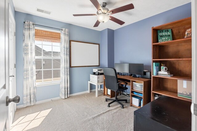 1300 Wentworth Dr, Gallatin, TN 37066 - carpeted office space with a ceiling fan and baseboards