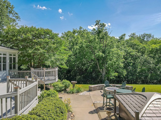 15687 Columbia Hwy, Lynnville, TN 38472 - view of patio / terrace featuring a deck and outdoor dining area