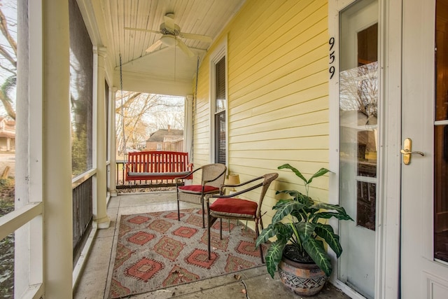 959 Glass St, Franklin, TN 37064 - sunroom / solarium featuring a ceiling fan