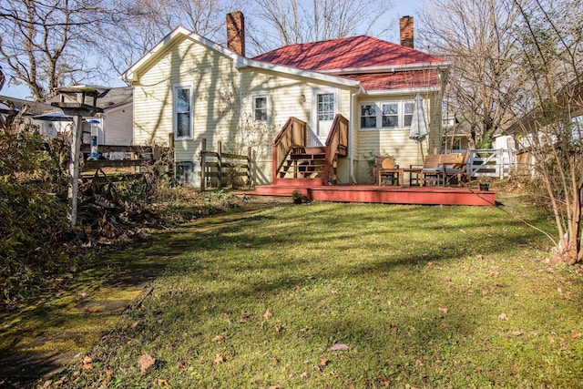 959 Glass St, Franklin, TN 37064 - back of house featuring a chimney and a deck