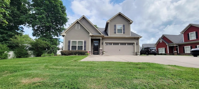 222 Pumphill Rd, Dickson, TN 37055 - craftsman-style house with concrete driveway, a front lawn, and an attached garage