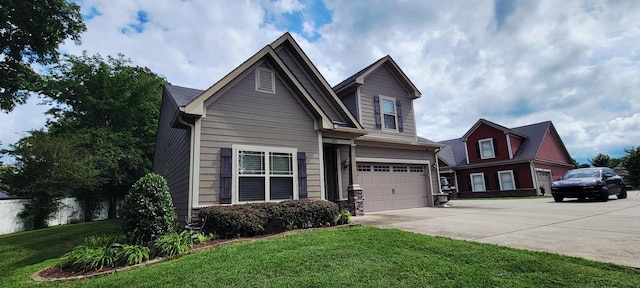 222 Pumphill Rd, Dickson, TN 37055 - craftsman-style home featuring concrete driveway, an attached garage, and a front yard