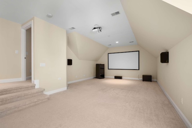 3037 Flagstone Dr, Franklin, TN 37069 - carpeted cinema with lofted ceiling and baseboards