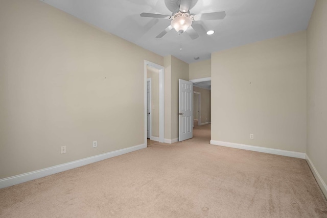 3037 Flagstone Dr, Franklin, TN 37069 - unfurnished room with light colored carpet, baseboards, and a ceiling fan