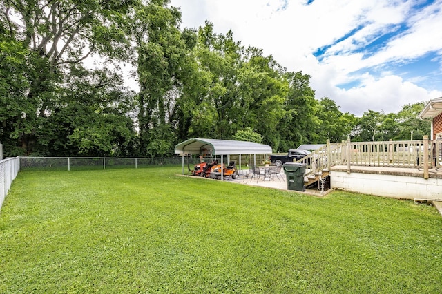 435 Richland Cir, Gallatin, TN 37066 - fenced backyard with a detached carport and view of scattered trees