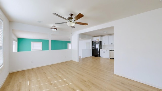 121 Highland St, La Vergne, TN 37086 - unfurnished room featuring ceiling fan, light wood finished floors, and baseboards
